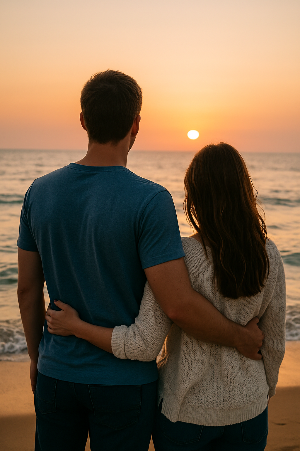sea-sunset-couple